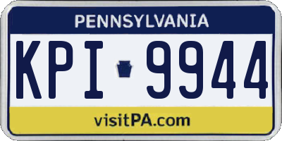 PA license plate KPI9944