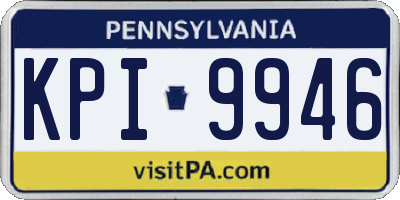 PA license plate KPI9946