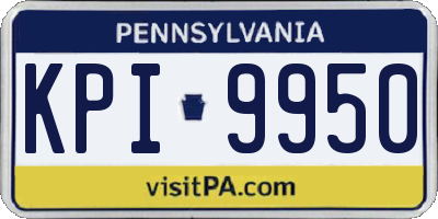 PA license plate KPI9950
