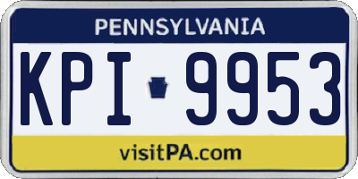 PA license plate KPI9953