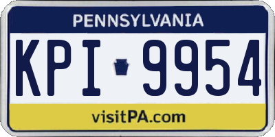 PA license plate KPI9954