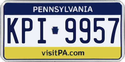PA license plate KPI9957
