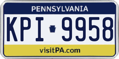 PA license plate KPI9958
