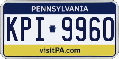 PA license plate KPI9960