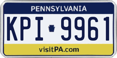 PA license plate KPI9961
