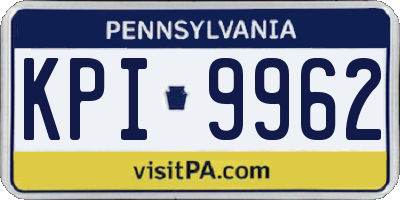 PA license plate KPI9962