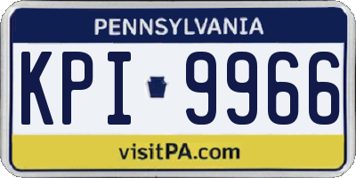 PA license plate KPI9966