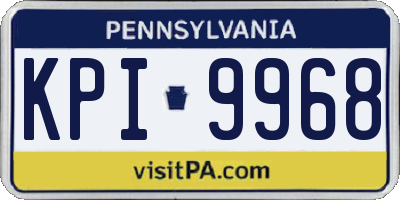 PA license plate KPI9968