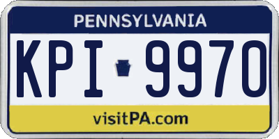 PA license plate KPI9970