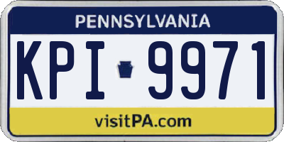 PA license plate KPI9971