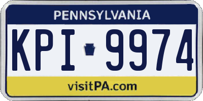 PA license plate KPI9974