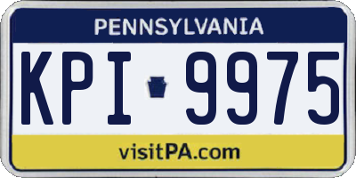 PA license plate KPI9975