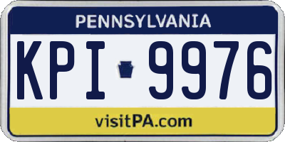 PA license plate KPI9976