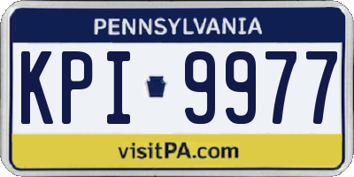 PA license plate KPI9977