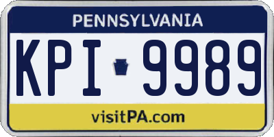 PA license plate KPI9989