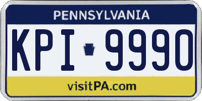 PA license plate KPI9990