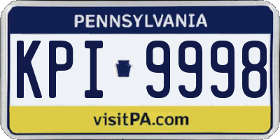 PA license plate KPI9998