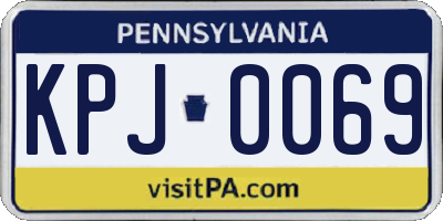 PA license plate KPJ0069