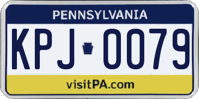 PA license plate KPJ0079
