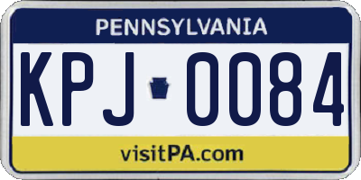 PA license plate KPJ0084