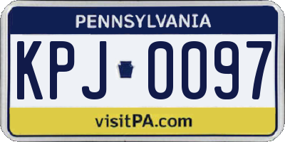 PA license plate KPJ0097