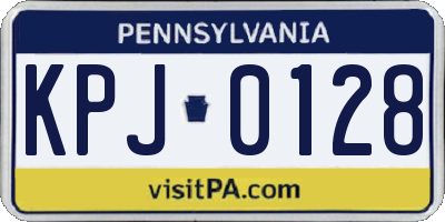 PA license plate KPJ0128