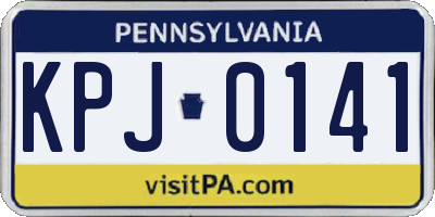 PA license plate KPJ0141