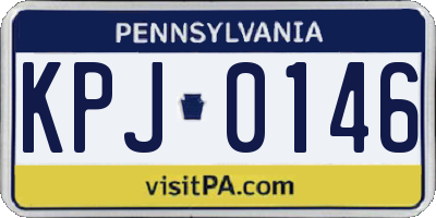 PA license plate KPJ0146