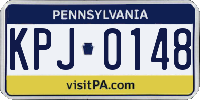 PA license plate KPJ0148