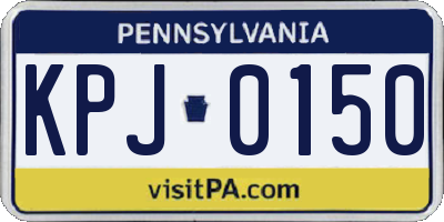 PA license plate KPJ0150