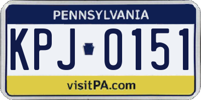 PA license plate KPJ0151