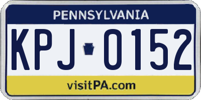 PA license plate KPJ0152