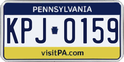 PA license plate KPJ0159