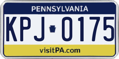 PA license plate KPJ0175
