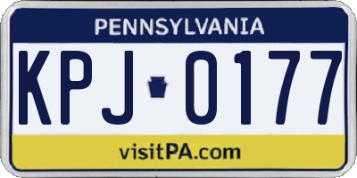 PA license plate KPJ0177