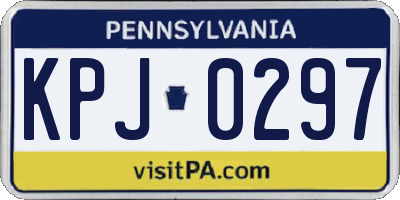 PA license plate KPJ0297