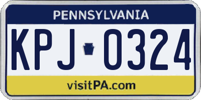 PA license plate KPJ0324