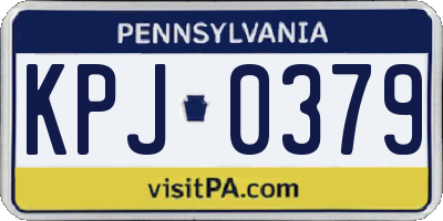 PA license plate KPJ0379