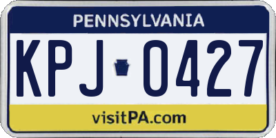 PA license plate KPJ0427
