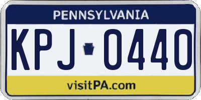 PA license plate KPJ0440