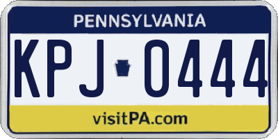 PA license plate KPJ0444