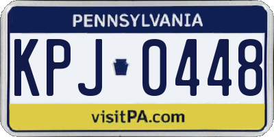 PA license plate KPJ0448
