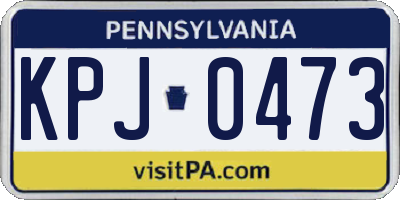 PA license plate KPJ0473