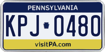 PA license plate KPJ0480