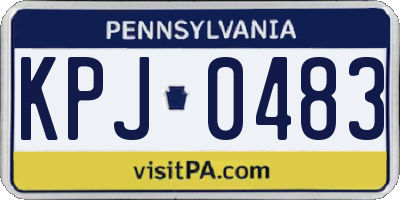 PA license plate KPJ0483