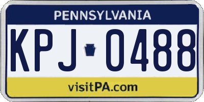 PA license plate KPJ0488