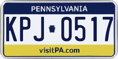 PA license plate KPJ0517