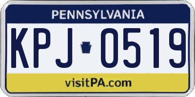 PA license plate KPJ0519