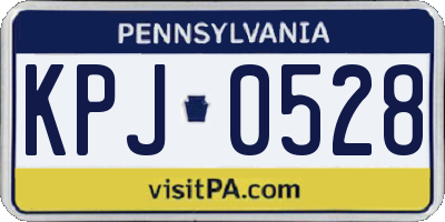 PA license plate KPJ0528