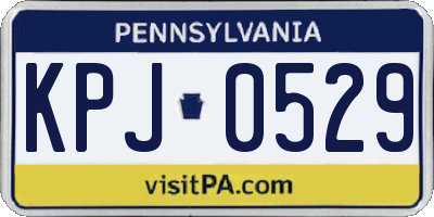 PA license plate KPJ0529